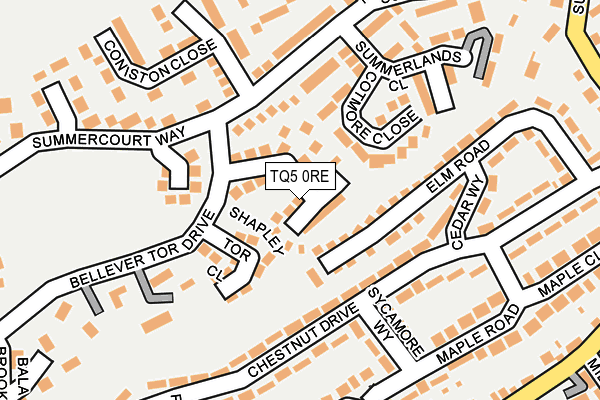 TQ5 0RE map - OS OpenMap – Local (Ordnance Survey)