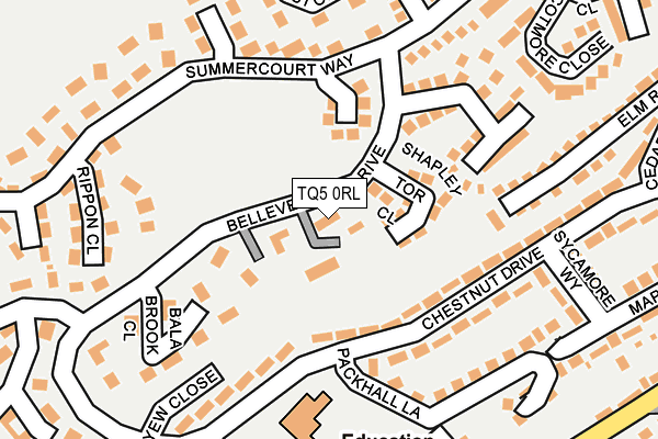 TQ5 0RL map - OS OpenMap – Local (Ordnance Survey)