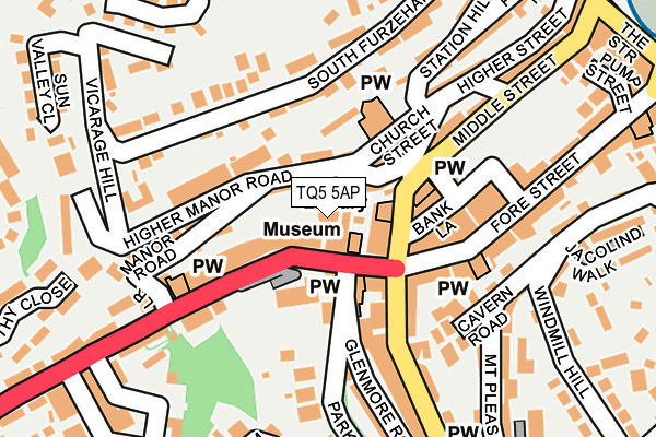 TQ5 5AP map - OS OpenMap – Local (Ordnance Survey)