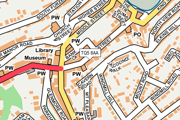 TQ5 8AA map - OS OpenMap – Local (Ordnance Survey)