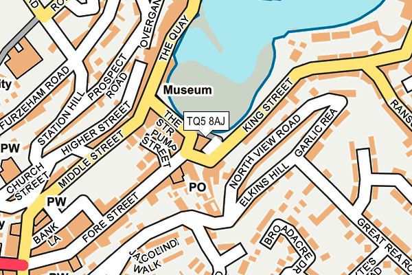 TQ5 8AJ map - OS OpenMap – Local (Ordnance Survey)