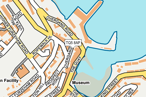 TQ5 8AP map - OS OpenMap – Local (Ordnance Survey)