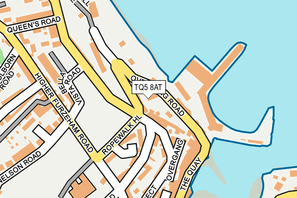 TQ5 8AT map - OS OpenMap – Local (Ordnance Survey)