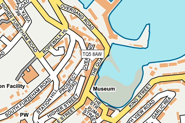 TQ5 8AW map - OS OpenMap – Local (Ordnance Survey)