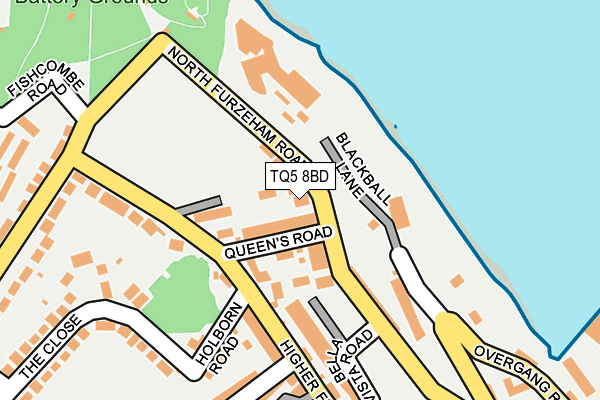 TQ5 8BD map - OS OpenMap – Local (Ordnance Survey)