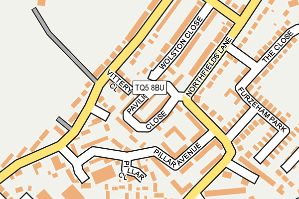 TQ5 8BU map - OS OpenMap – Local (Ordnance Survey)