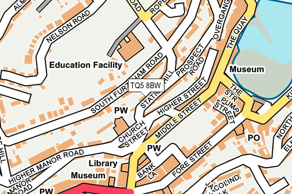TQ5 8BW map - OS OpenMap – Local (Ordnance Survey)