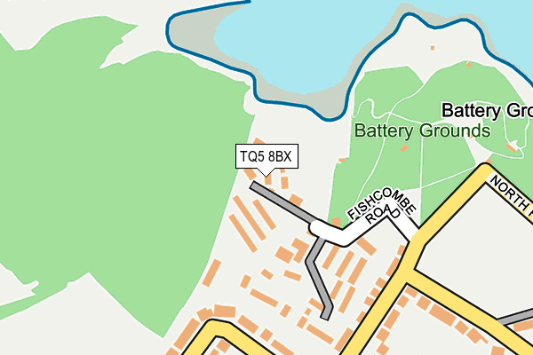 TQ5 8BX map - OS OpenMap – Local (Ordnance Survey)