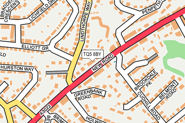 TQ5 8BY map - OS OpenMap – Local (Ordnance Survey)