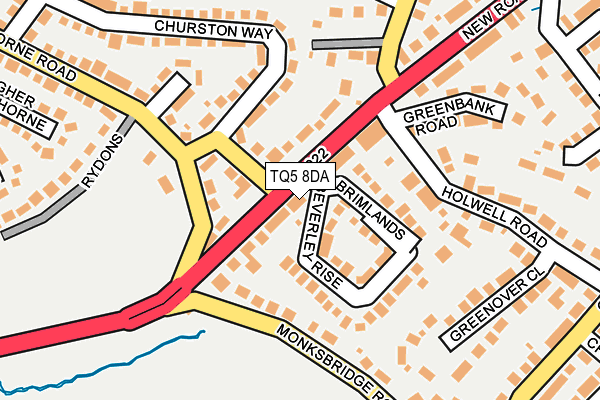 TQ5 8DA map - OS OpenMap – Local (Ordnance Survey)