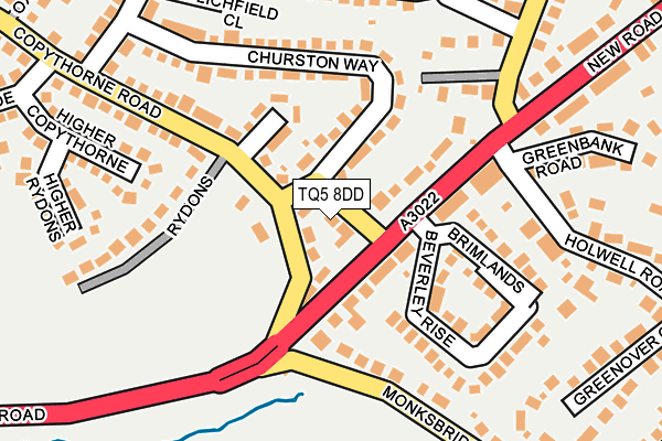 TQ5 8DD map - OS OpenMap – Local (Ordnance Survey)