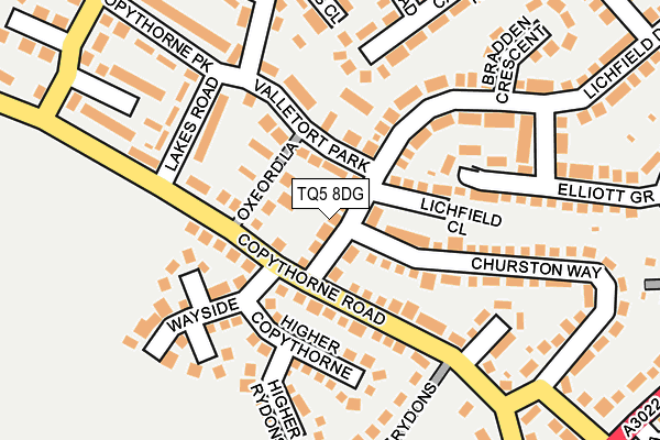 TQ5 8DG map - OS OpenMap – Local (Ordnance Survey)