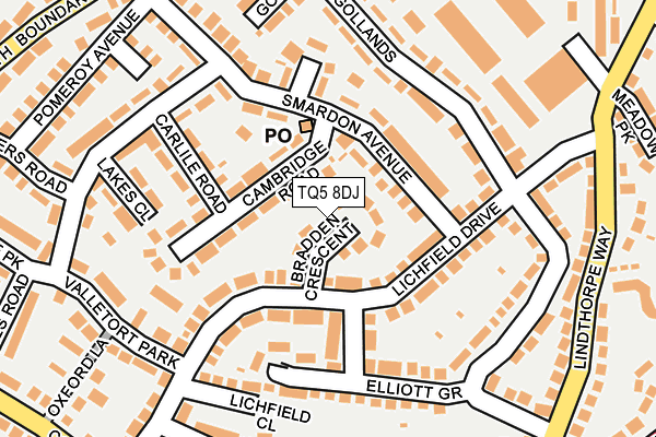 TQ5 8DJ map - OS OpenMap – Local (Ordnance Survey)