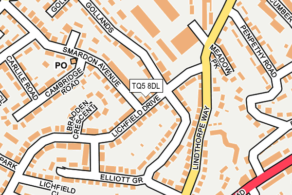 TQ5 8DL map - OS OpenMap – Local (Ordnance Survey)