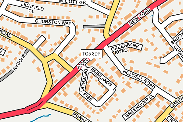 TQ5 8DP map - OS OpenMap – Local (Ordnance Survey)