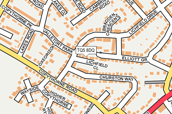 TQ5 8DQ map - OS OpenMap – Local (Ordnance Survey)