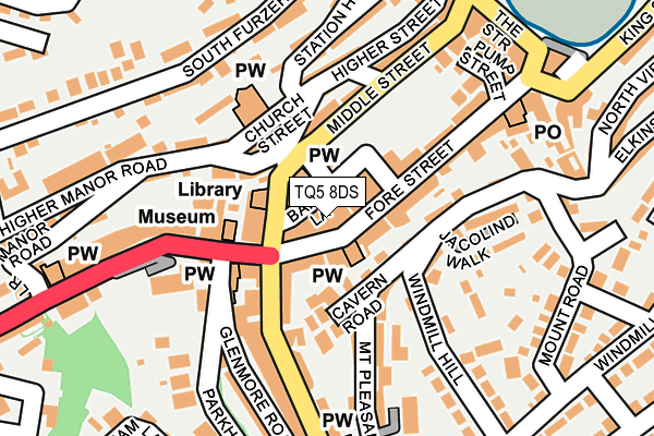 TQ5 8DS map - OS OpenMap – Local (Ordnance Survey)