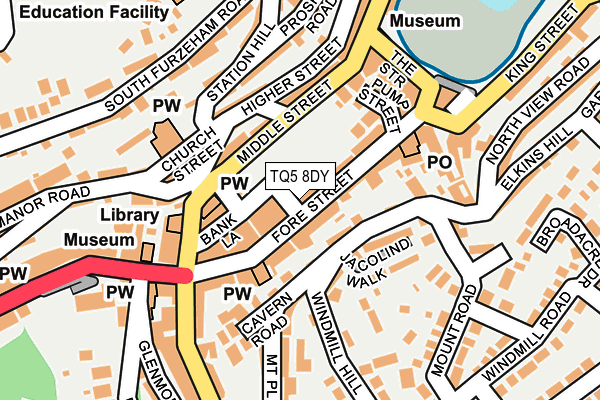 TQ5 8DY map - OS OpenMap – Local (Ordnance Survey)