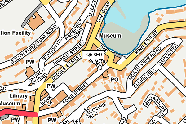TQ5 8ED map - OS OpenMap – Local (Ordnance Survey)
