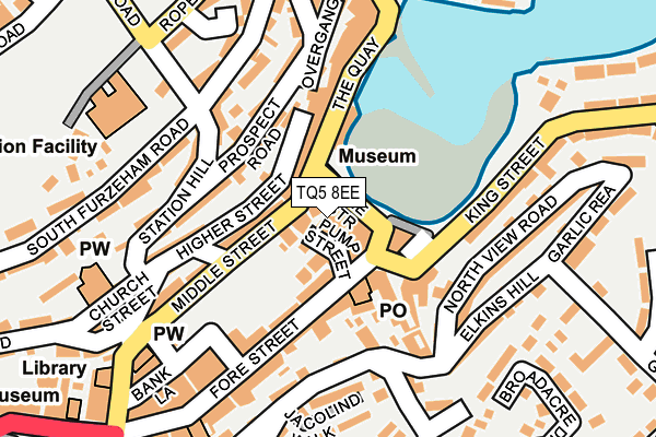 TQ5 8EE map - OS OpenMap – Local (Ordnance Survey)
