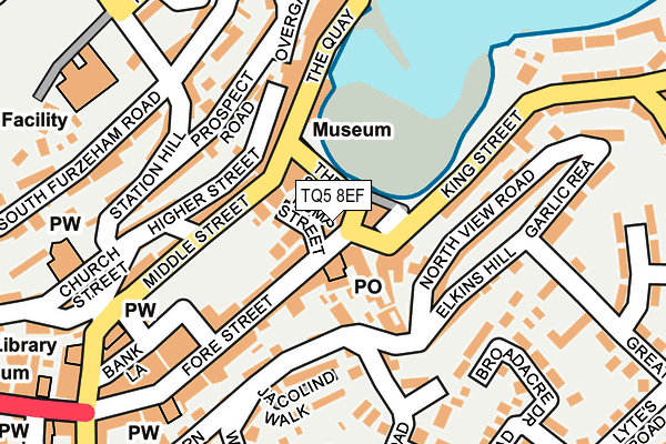 TQ5 8EF map - OS OpenMap – Local (Ordnance Survey)