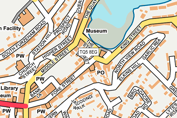 TQ5 8EG map - OS OpenMap – Local (Ordnance Survey)