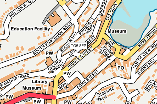 TQ5 8EP map - OS OpenMap – Local (Ordnance Survey)