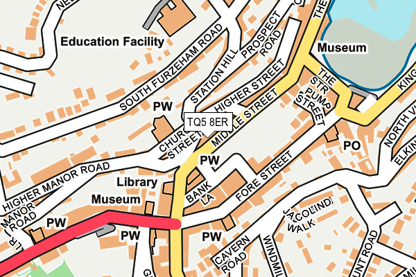 TQ5 8ER map - OS OpenMap – Local (Ordnance Survey)