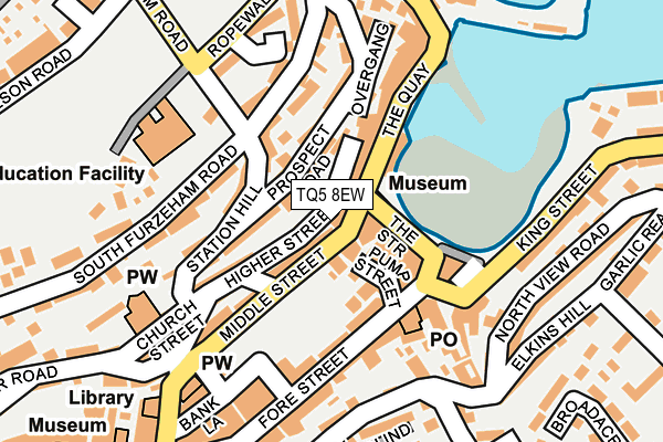 TQ5 8EW map - OS OpenMap – Local (Ordnance Survey)