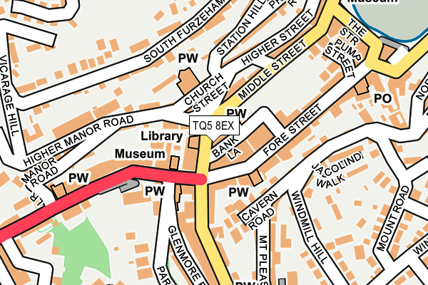 TQ5 8EX map - OS OpenMap – Local (Ordnance Survey)