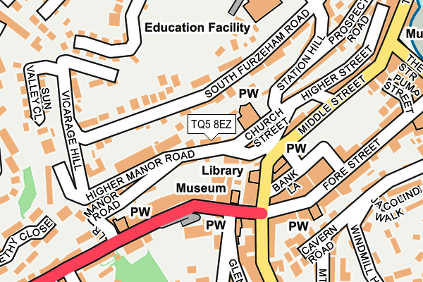 TQ5 8EZ map - OS OpenMap – Local (Ordnance Survey)