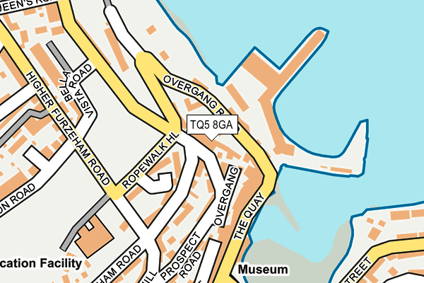 TQ5 8GA map - OS OpenMap – Local (Ordnance Survey)