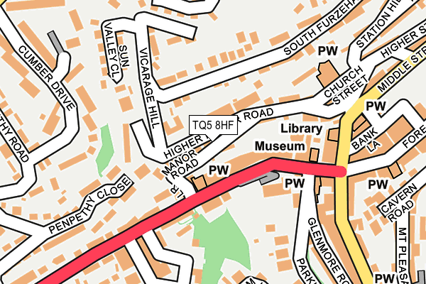 TQ5 8HF map - OS OpenMap – Local (Ordnance Survey)