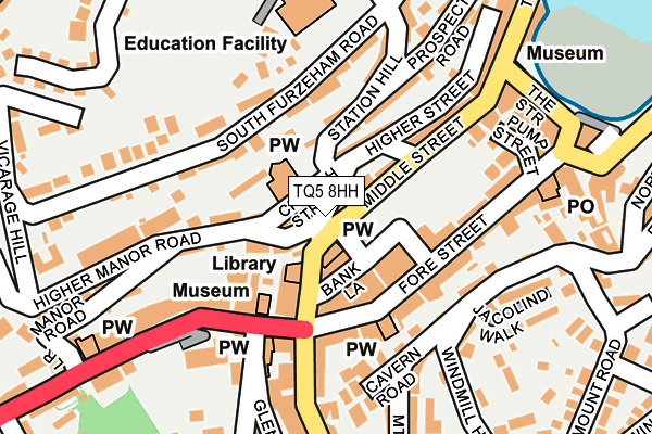 TQ5 8HH map - OS OpenMap – Local (Ordnance Survey)