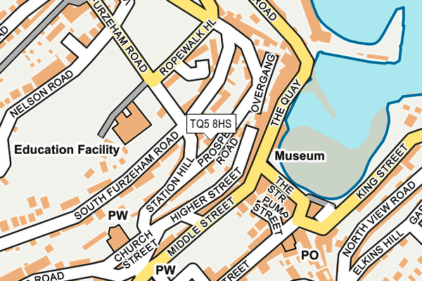 TQ5 8HS map - OS OpenMap – Local (Ordnance Survey)