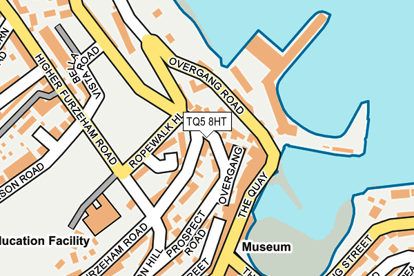 TQ5 8HT map - OS OpenMap – Local (Ordnance Survey)