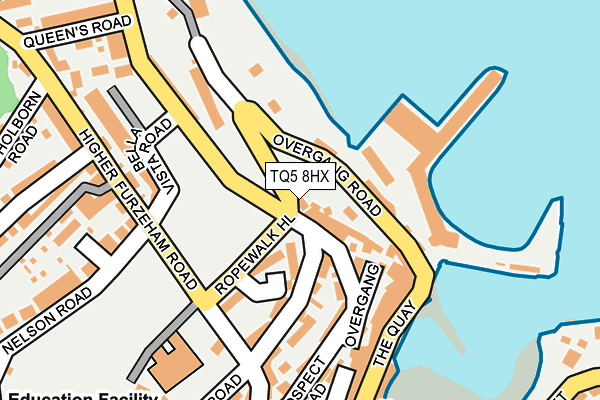 TQ5 8HX map - OS OpenMap – Local (Ordnance Survey)