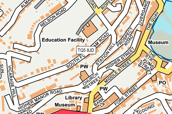 TQ5 8JD map - OS OpenMap – Local (Ordnance Survey)