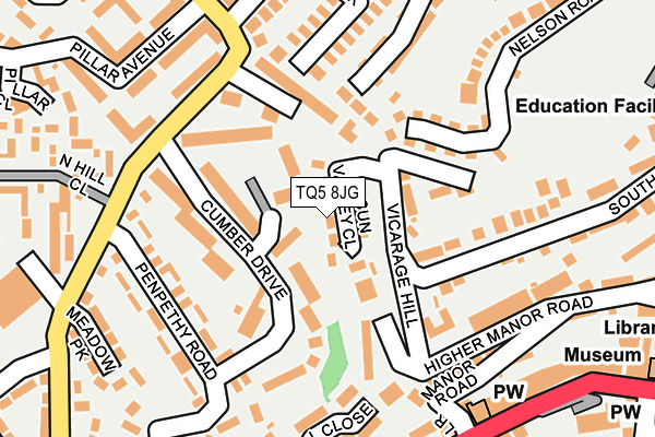TQ5 8JG map - OS OpenMap – Local (Ordnance Survey)