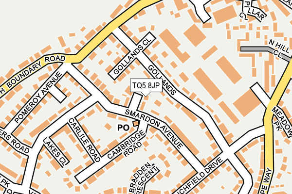 TQ5 8JP map - OS OpenMap – Local (Ordnance Survey)