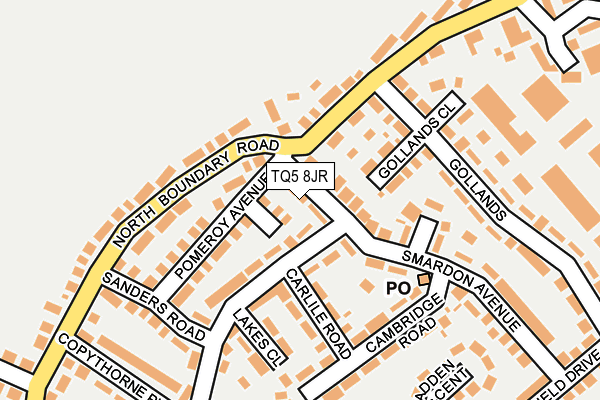 TQ5 8JR map - OS OpenMap – Local (Ordnance Survey)