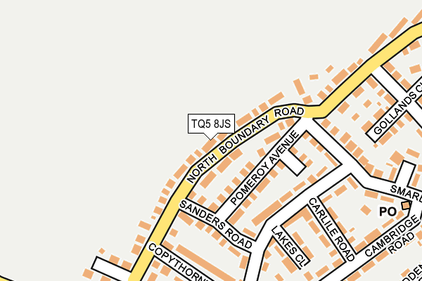 TQ5 8JS map - OS OpenMap – Local (Ordnance Survey)