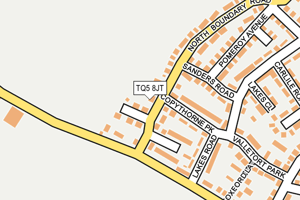 TQ5 8JT map - OS OpenMap – Local (Ordnance Survey)