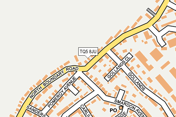TQ5 8JU map - OS OpenMap – Local (Ordnance Survey)