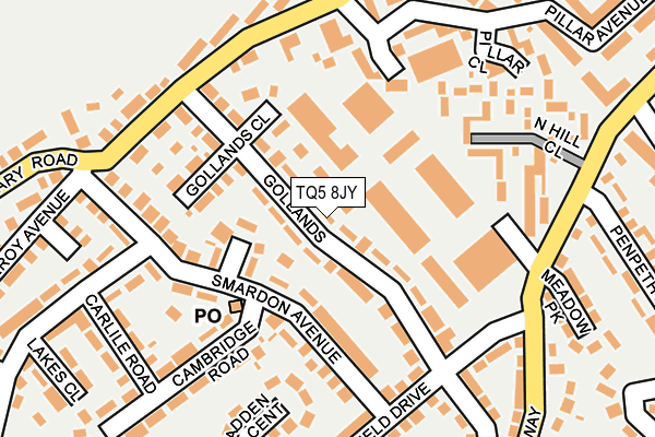 TQ5 8JY map - OS OpenMap – Local (Ordnance Survey)