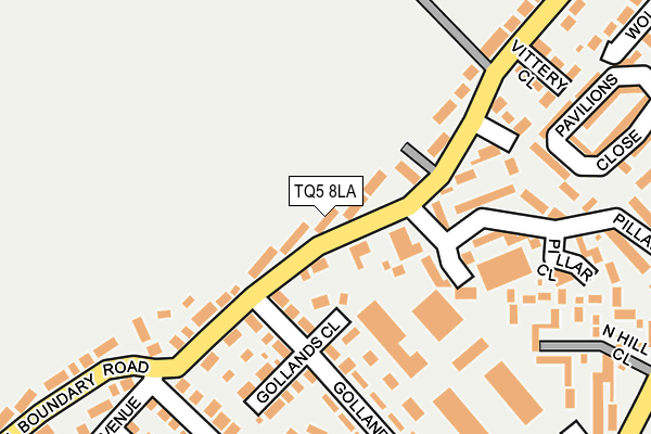 TQ5 8LA map - OS OpenMap – Local (Ordnance Survey)