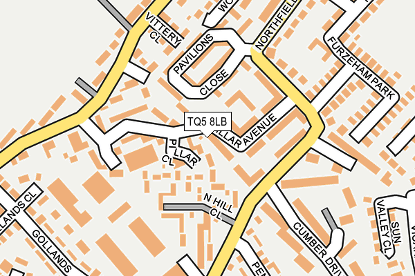 TQ5 8LB map - OS OpenMap – Local (Ordnance Survey)