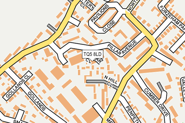 TQ5 8LD map - OS OpenMap – Local (Ordnance Survey)