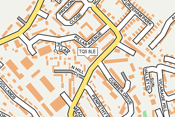 TQ5 8LE map - OS OpenMap – Local (Ordnance Survey)