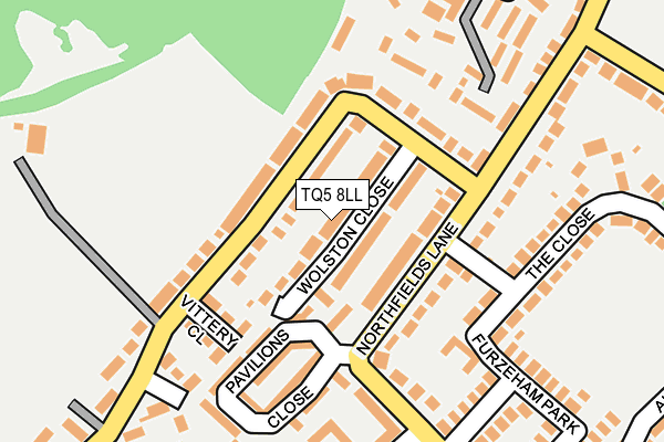 TQ5 8LL map - OS OpenMap – Local (Ordnance Survey)